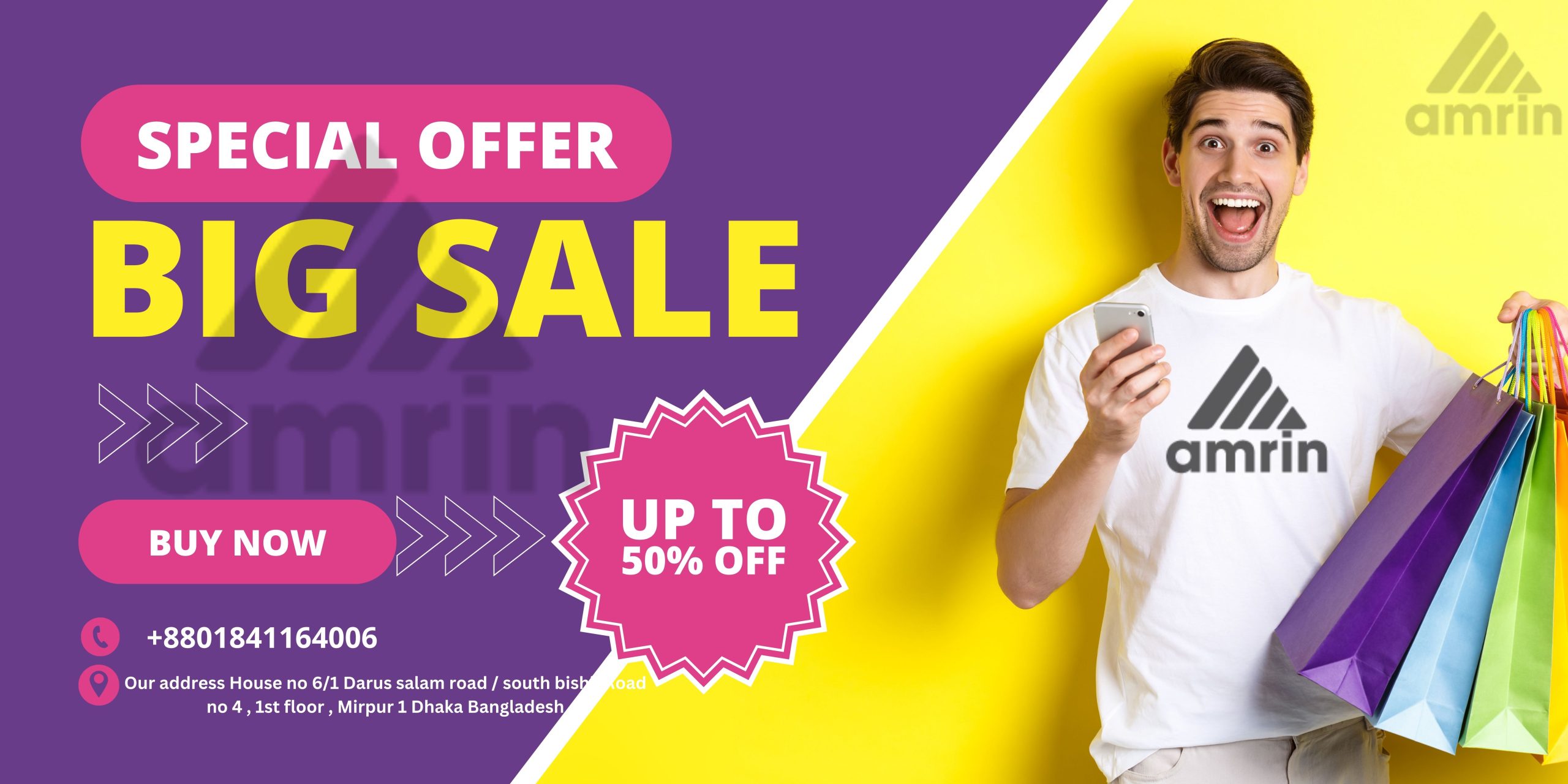 Blue Yellow Modern Fashion Sale Promo Banner (1)